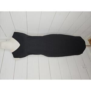 N.A. Martin Large black with green liner midi sheath dress